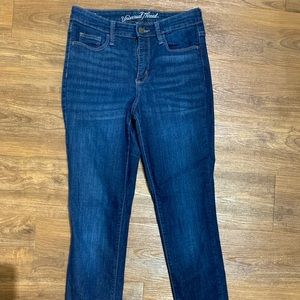 Dark denim, Universal Thread jeans, size 2, high rise skinny